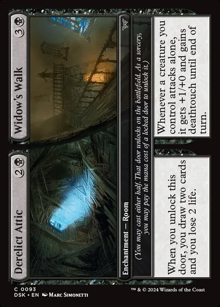 Derelict Attic // Widow's Walk, Magic card DSK 93 — Duskmourn: House of Horror set