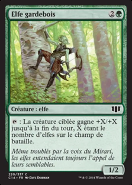 Elfe gardebois, carte Magic C14 220 — extension Commander 2014