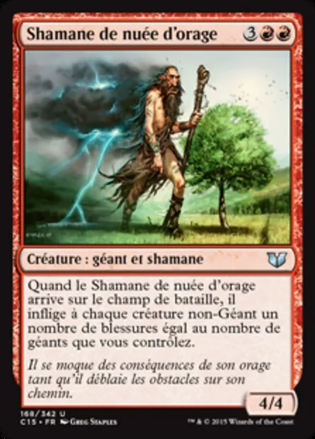 Shamane de nuée d'orage, carte Magic C15 168 — extension Commander 2015