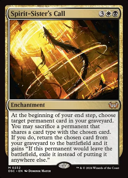 Spirit-Sister's Call, Magic card DSC 232 — Duskmourn: House of Horror Commander set