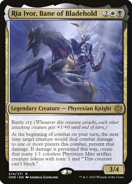 Ria Ivor, Bane of Bladehold, Magic card ONE 214 — Phyrexia: All Will Be One set