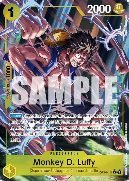Monkey D. Luffy, carte One Piece OP10-111 — extension SANG ROYAL