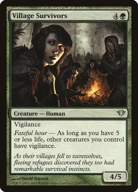 Village Survivors, Magic card DKA 130 — Dark Ascension set