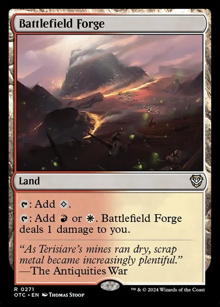 Battlefield Forge, Magic card OTC 271 — Outlaws of Thunder Junction Commander set