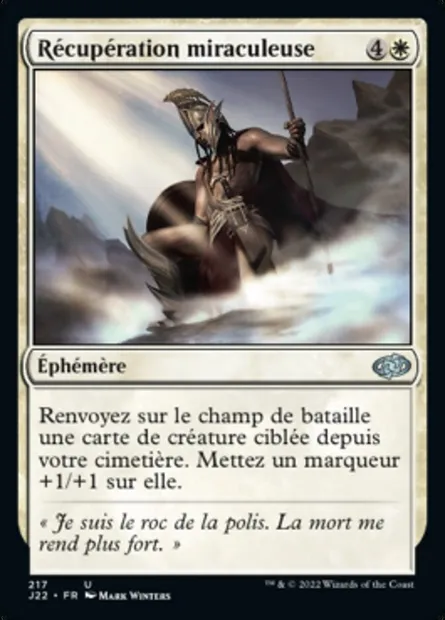 Récupération miraculeuse, carte Magic J22 217 — extension Jumpstart 2022
