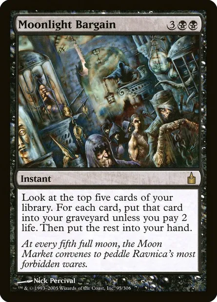 Moonlight Bargain, Magic card RAV 95 — Ravnica: City of Guilds set