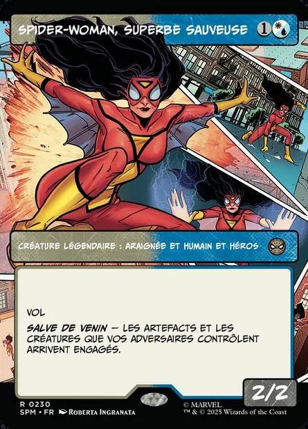 Spider-Woman, superbe sauveuse, carte Magic SPM 230 — extension Marvel's Spider-Man