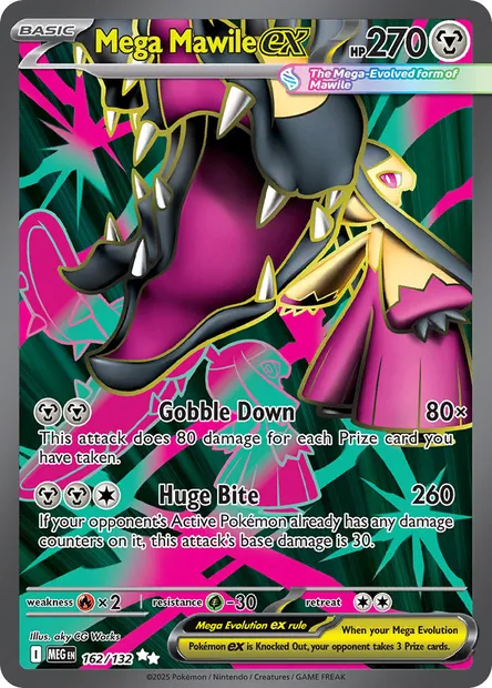 Mega Mawile ex, Pokémon card MEG 162 — Mega Evolution set
