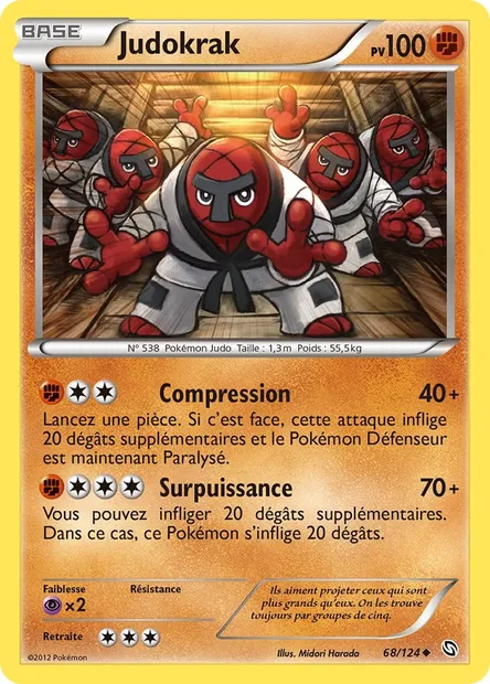 Judokrak, carte Pokémon DRX 68 — extension Dragons Éxaltés