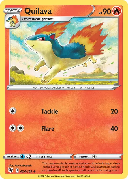 Quilava, Pokémon card ASR 024 — Astral Radiance set