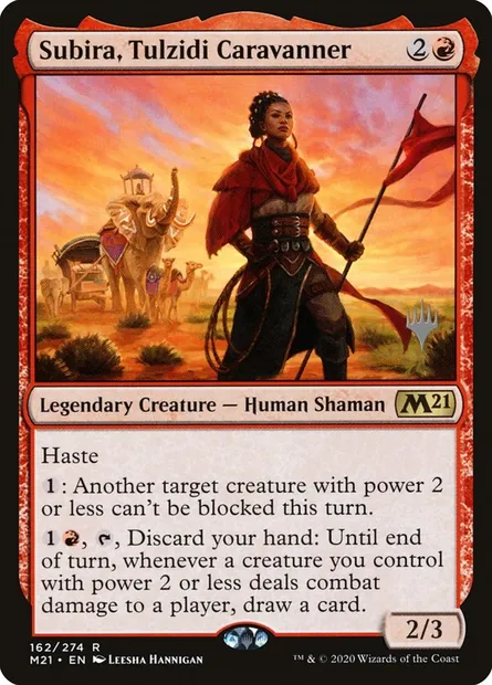 Subira, Tulzidi Caravanner, Magic card PM21 162p — Core Set 2021 Promos set