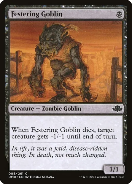 Festering Goblin, Magic card DMR 85 — Dominaria Remastered set