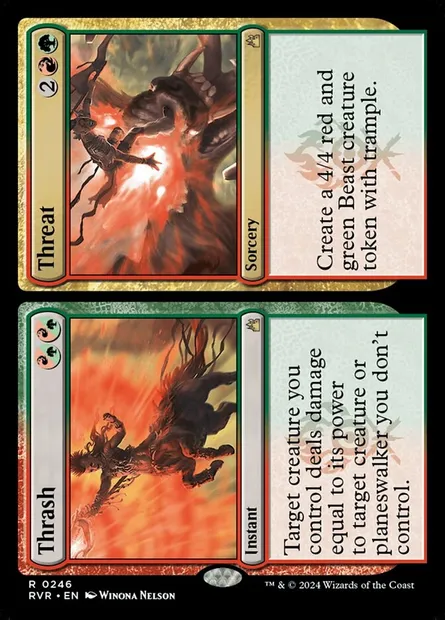 Thrash // Threat, Magic card RVR 246 — Ravnica Remastered set