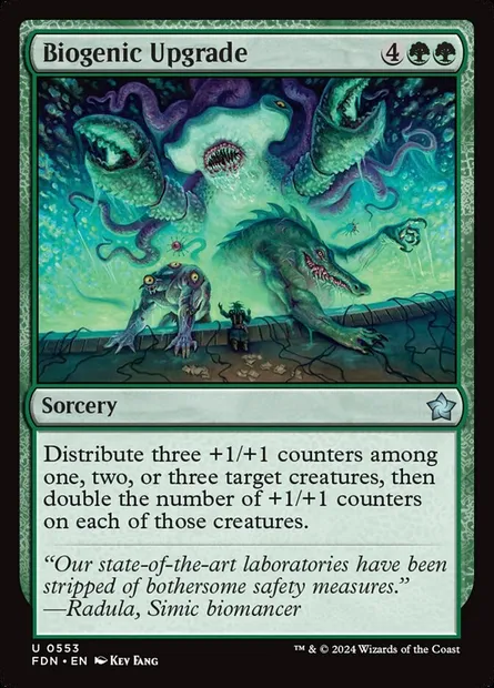 Biogenic Upgrade, Magic card FDN 553 — Foundations set