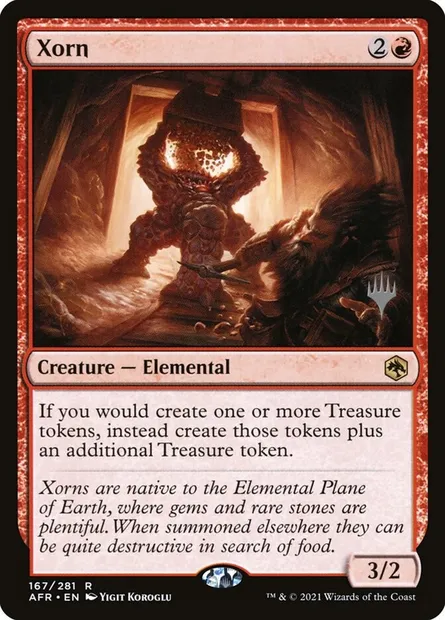 Xorn, Magic card PAFR 167p — Adventures in the Forgotten Realms Promos set