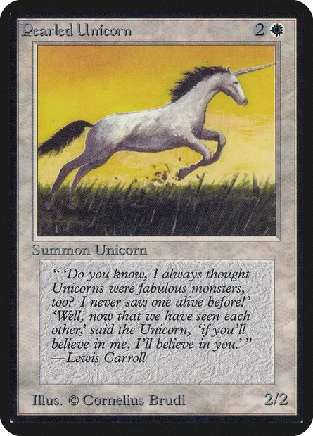 Pearled Unicorn, Magic card LEA 30 — Limited Edition Alpha set