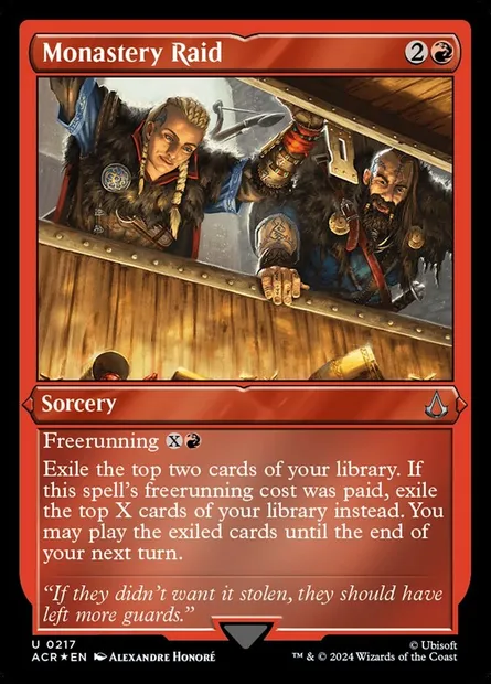 Monastery Raid, Magic card ACR 217 — Assassin's Creed set