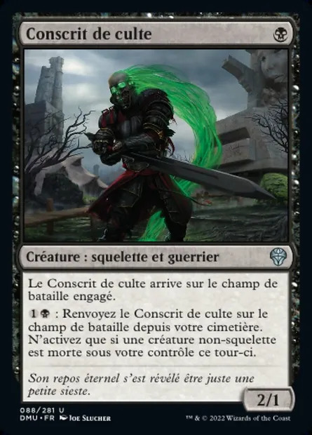 Conscrit de culte, carte Magic DMU 88 — extension Dominaria Uni