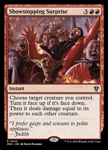 Showstopping Surprise, Magic card MKC 35 — Murders at Karlov Manor Commander set