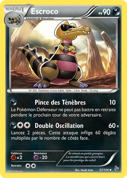 Escroco, carte Pokémon FLF 57 — extension Étincelles