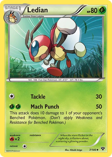Ledian, Pokémon card XY 7 — XY set
