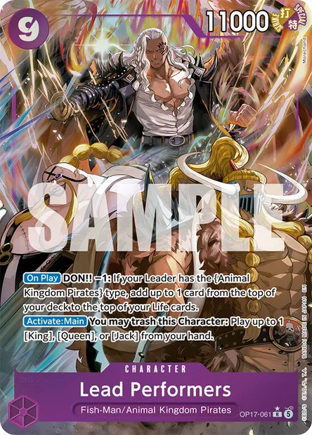 Lead Performers, One Piece card OP17-061 — THE WORLD’S STRONGEST WARRIORS set