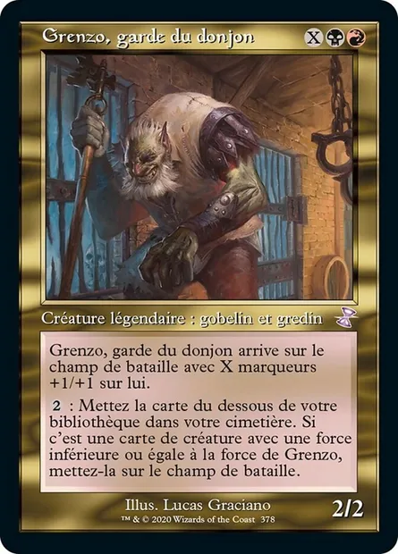 Grenzo, garde du donjon, carte Magic TSR 378 — extension Spirale Temporelle Remastered