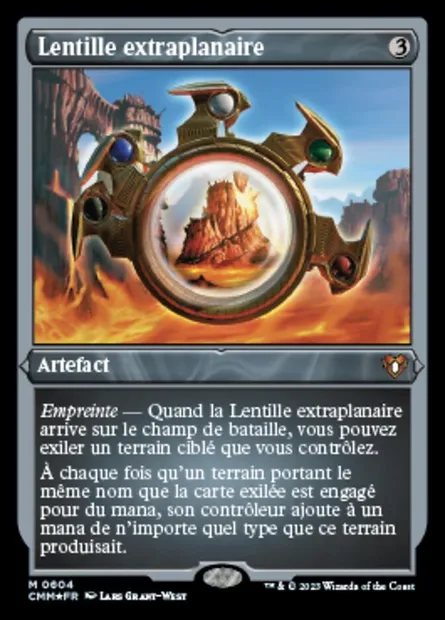 Lentille extraplanaire, carte Magic CMM 604 — extension Commander Masters