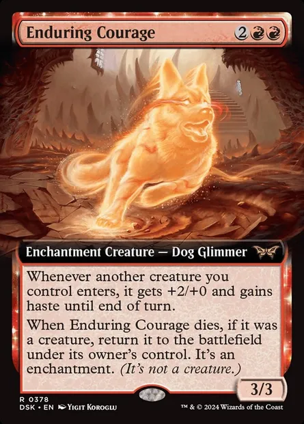Enduring Courage, Magic card DSK 378 — Duskmourn: House of Horror set