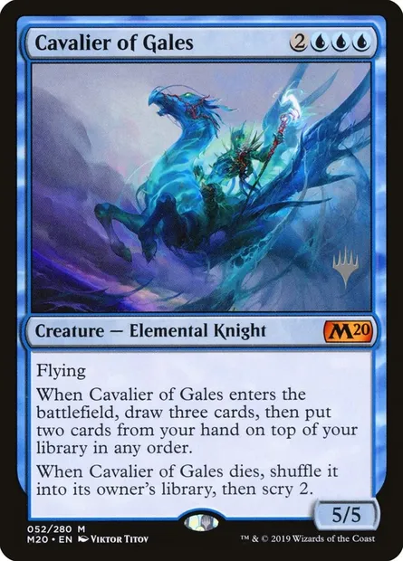 Cavalier des bourrasques, carte Magic PM20 52p — extension Core Set 2020 Promos
