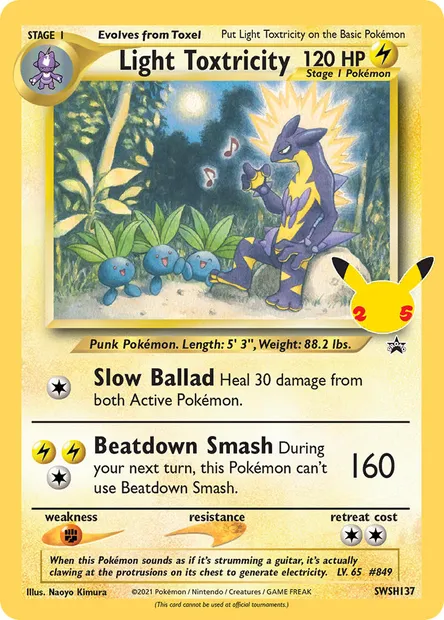 Light Toxtricity, Pokémon card SWSH 137 — SWSH Black Star Promos set