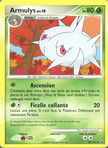 Armulys, carte Pokémon PL 63 — extension Platine