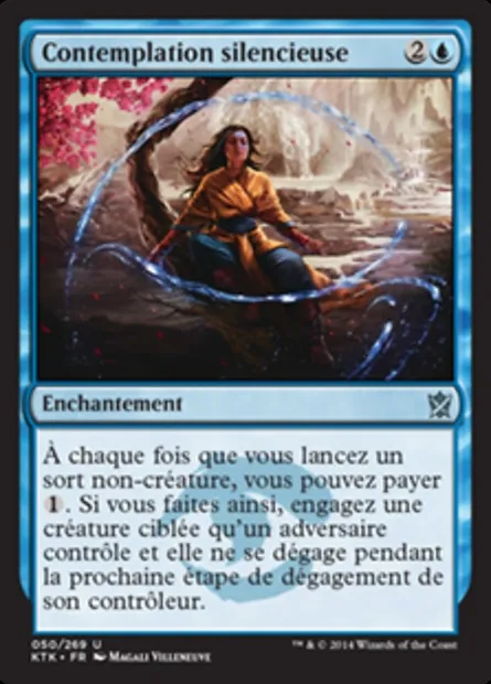 Contemplation silencieuse, carte Magic KTK 50 — extension Les Khans de Tarkir