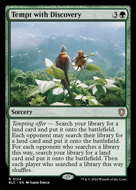 Tempt with Discovery, Magic card BLC 124 — Bloomburrow Commander set