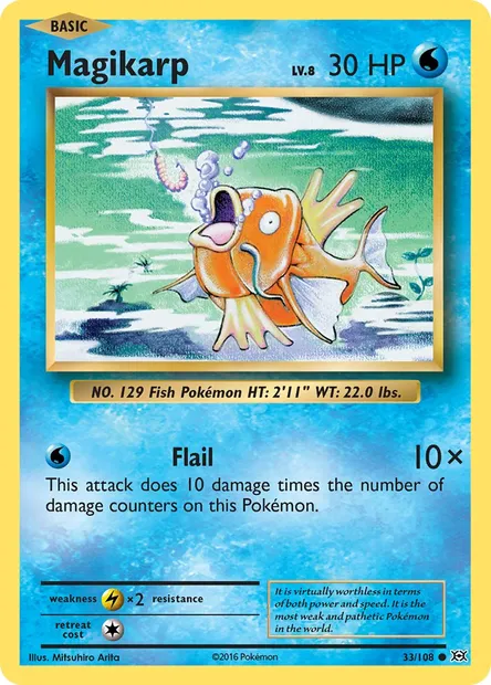 Magikarp, Pokémon card EVO 33 — Evolutions set