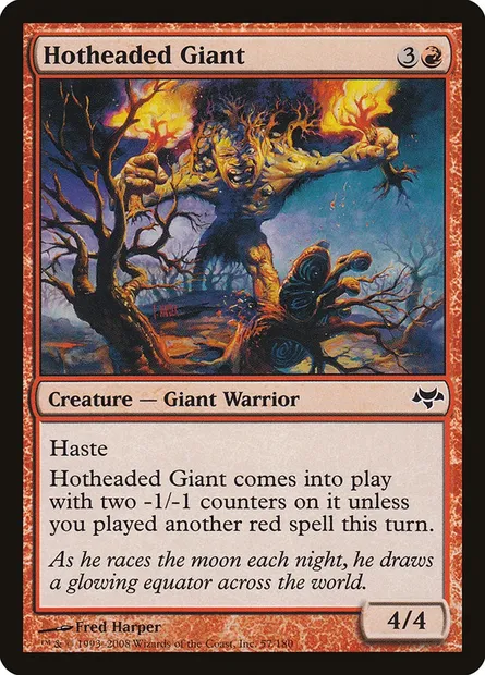 Hotheaded Giant, Magic card EVE 57 — Eventide set