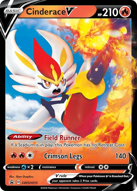 Cinderace V, Pokémon card SWSH 015 — SWSH Black Star Promos set
