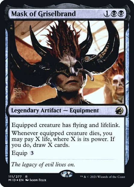 Masque de Griselbrand, carte Magic PMID 111s — extension Innistrad: Midnight Hunt Promos