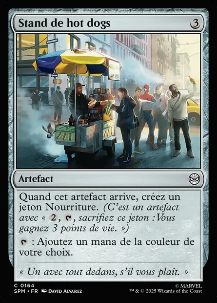 Stand de hot dogs, carte Magic SPM 164 — extension Marvel's Spider-Man