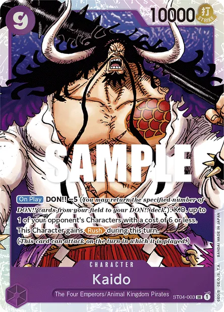 Kaido, carte One Piece ST04-003 — extension Animal Kingdom Pirates