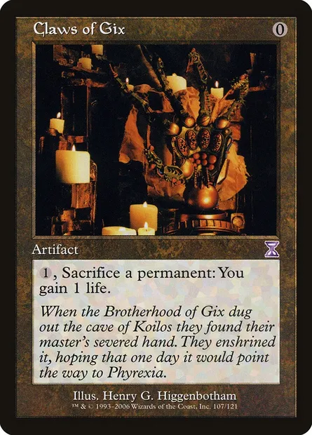 Griffes de Gix, carte Magic TSB 107 — extension Time Spiral Timeshifted