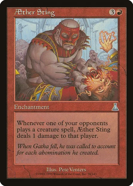 Aether Sting, Magic card UDS 76 — Urza's Destiny set