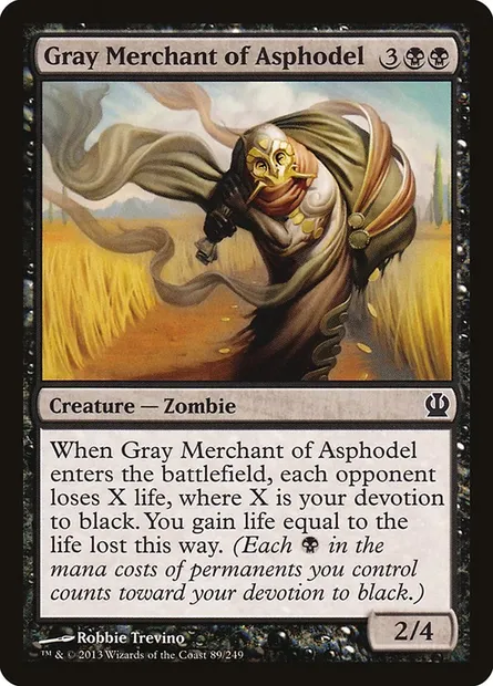 Gray Merchant of Asphodel, Magic card THS 89 — Theros set