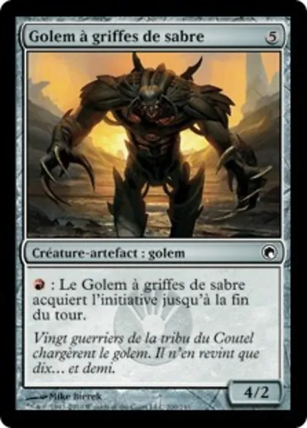 Golem à griffes de sabre, carte Magic SOM 200 — extension Cicatrices de Mirrodin