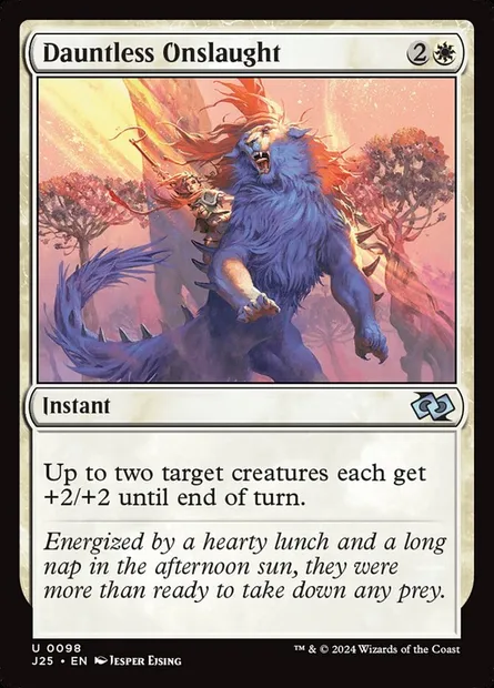 Dauntless Onslaught, Magic card J25 98 — Foundations Jumpstart set