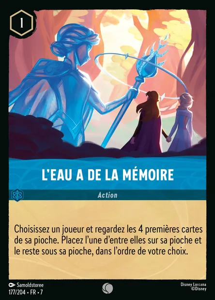 L'eau a de la mémoire, carte Disney Lorcana CH7-177 — extension L'île d'Archazia