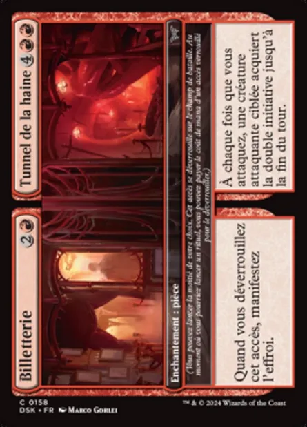 Billetterie // Tunnel de la haine, carte Magic DSK 158 — extension Duskmourn: House of Horror