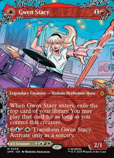 Gwen Stacy // Ghost-Spider, Magic card SPM 209 — Marvel's Spider-Man set