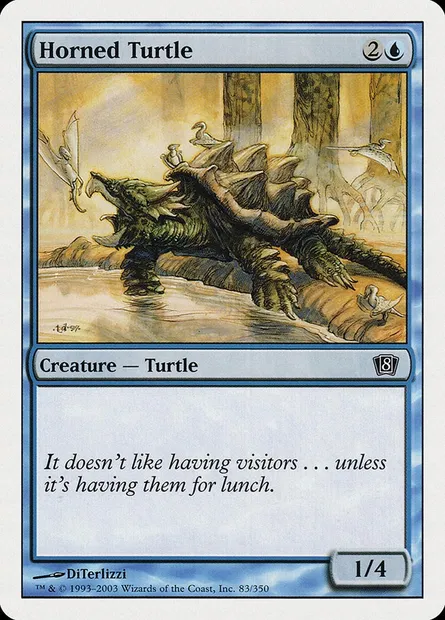 Tortue cornue, carte Magic 8ED 83 — extension Huitième Edition