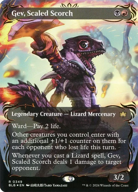 Gev, Scaled Scorch, Magic card BLB 349 — Bloomburrow set